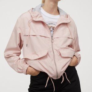 H&M Women’s Hooded Jacket Color Light Pink Size Large